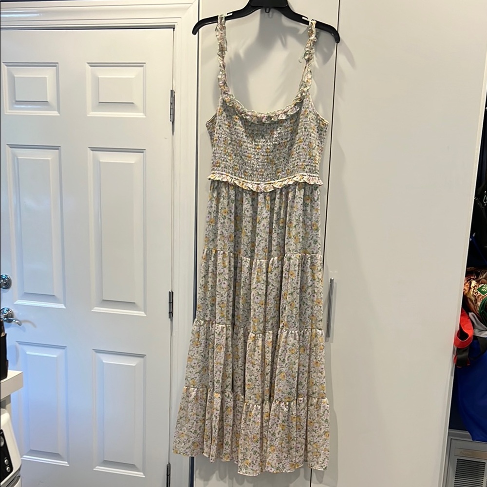 Floral Maxi Dress with Ruffle Details